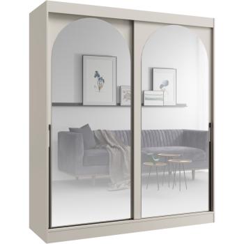 Schiebeschrank mit Spiegel 180 MOGI kaschmir + schwarz