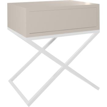 Nachttisch SIENA kaschmir / weiß