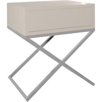 Nachttisch SIENA kaschmir / chrom