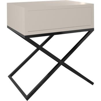 Nachttisch SIENA kaschmir / schwarz